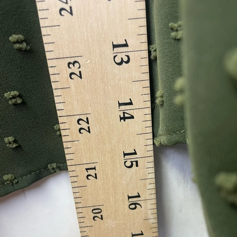 SHEIN Green Buttoned Peplum Blouse size Medium - Picture 7 of 7